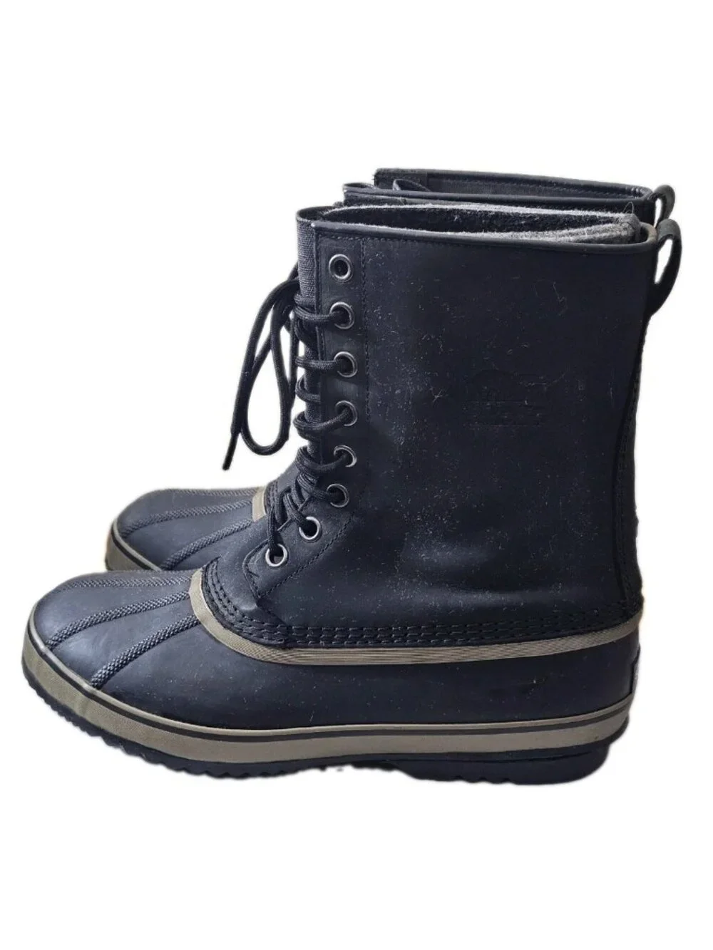 Sorel 1964 T Pac Duck Boots Men 13 Black Waterproof Insulated Lined NM2725-010